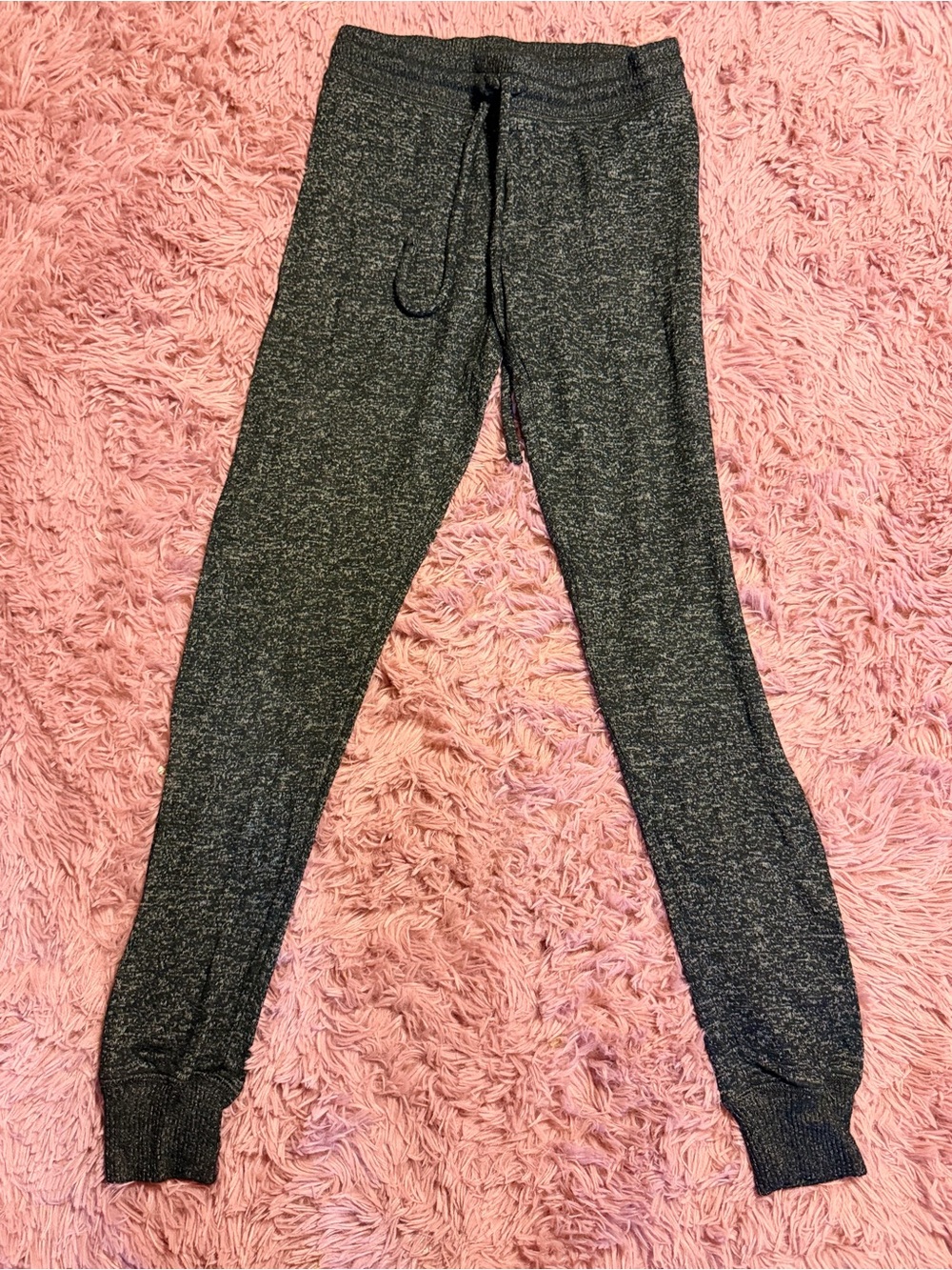 American Eagle Heathered Charcoal Knit Jogger Pants